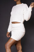 Valeria TWO piece Set long sleeve skirt short