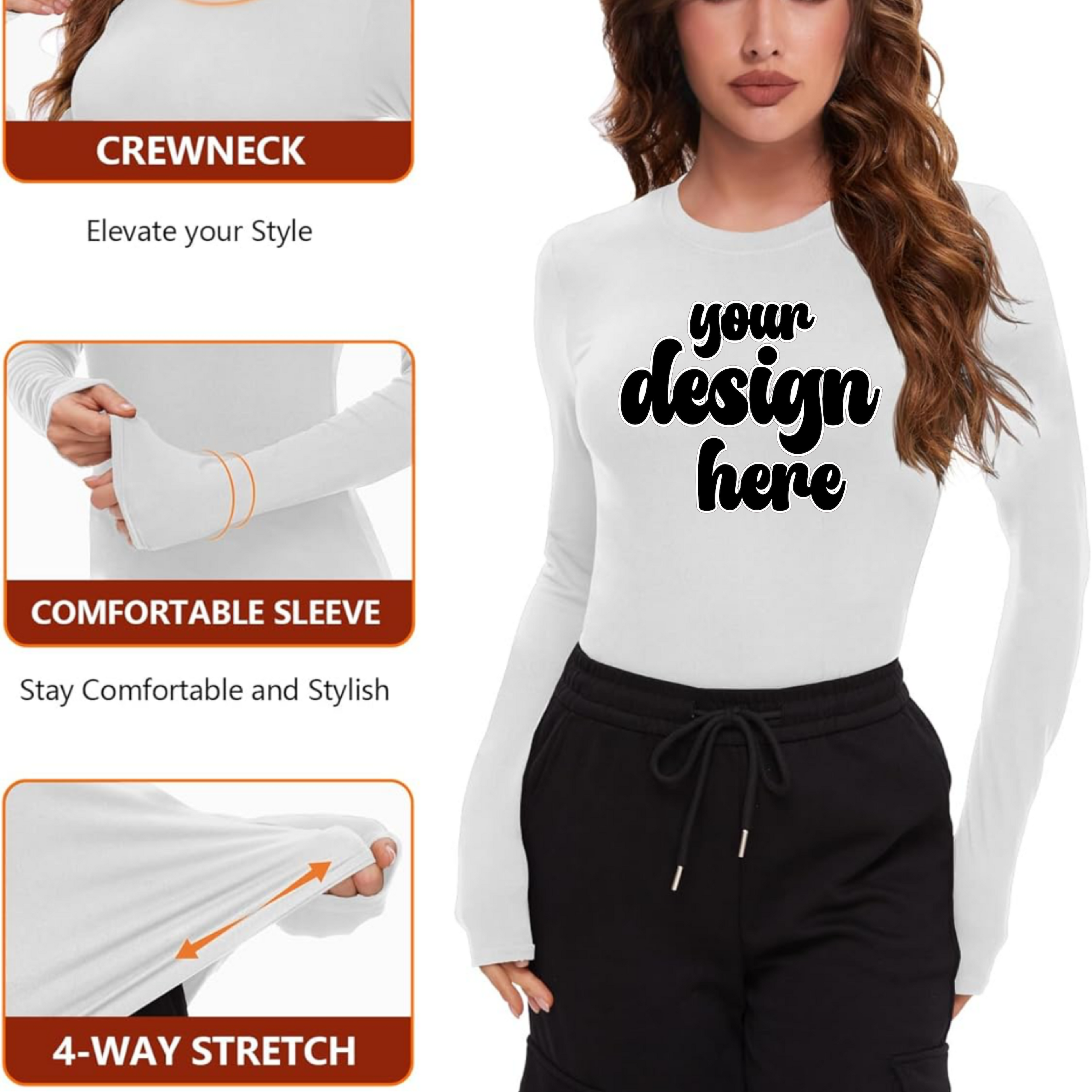 Custom Long Sleeve Custom Tshirt (Women)