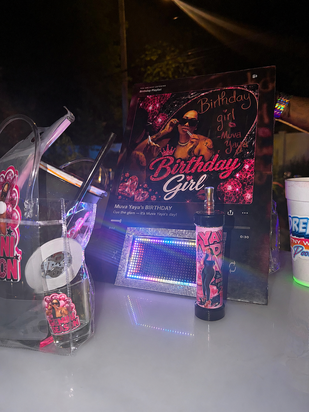 Custom Party Favor Bundle STARTER 5 PACK | Personalized Birthday Favors, Fans, Shot Glasses & Wristbands & More