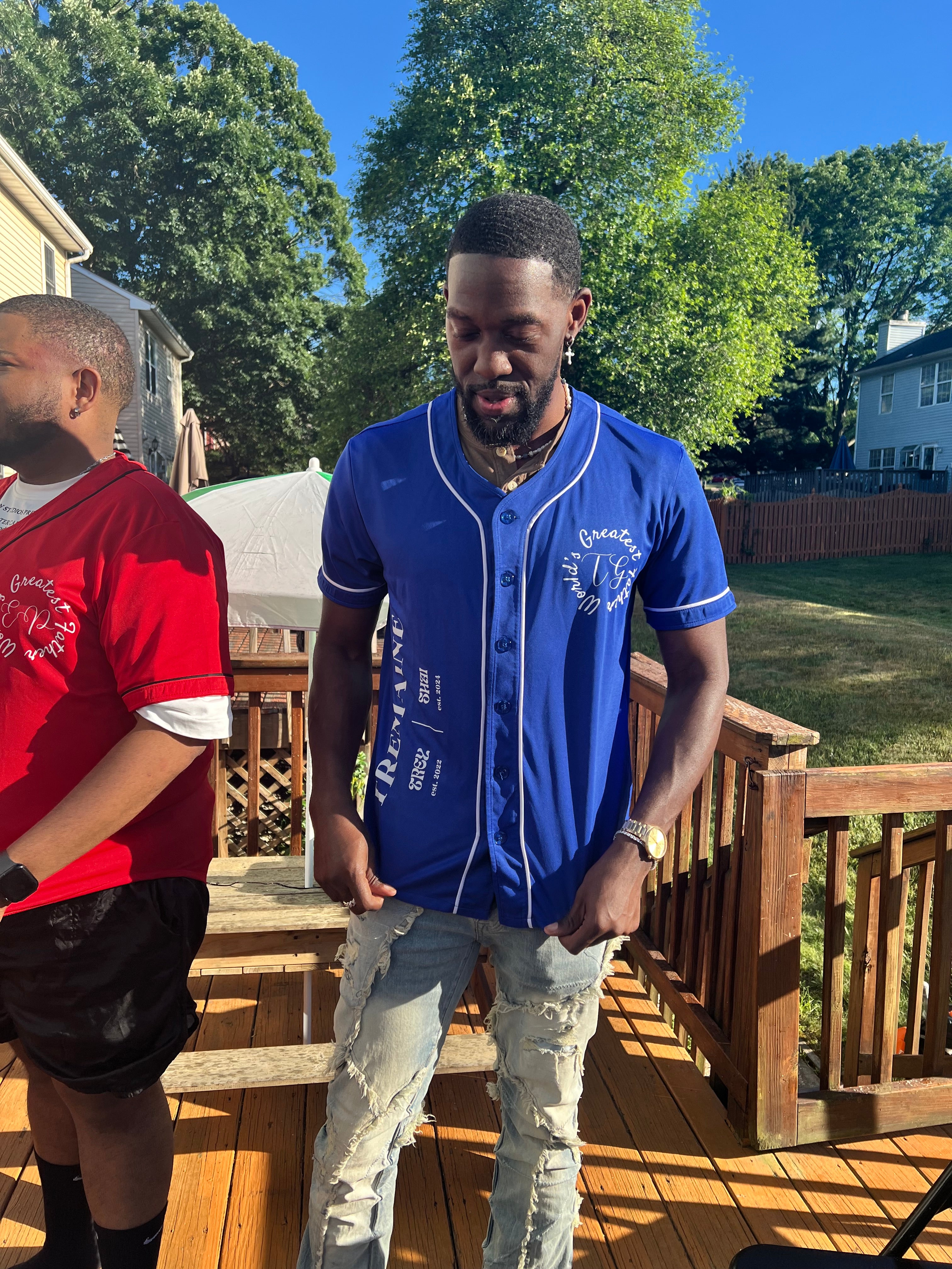 Worlds Greatest Father Custom Jersey - Personalized Family Gift