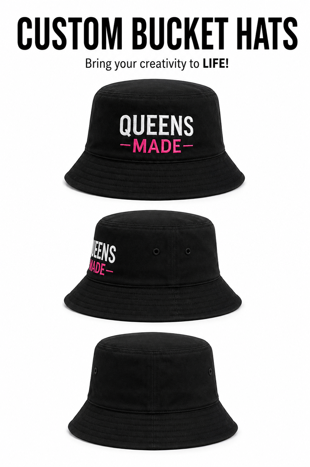 Queens Made Bucket Hat | Personalized Hat