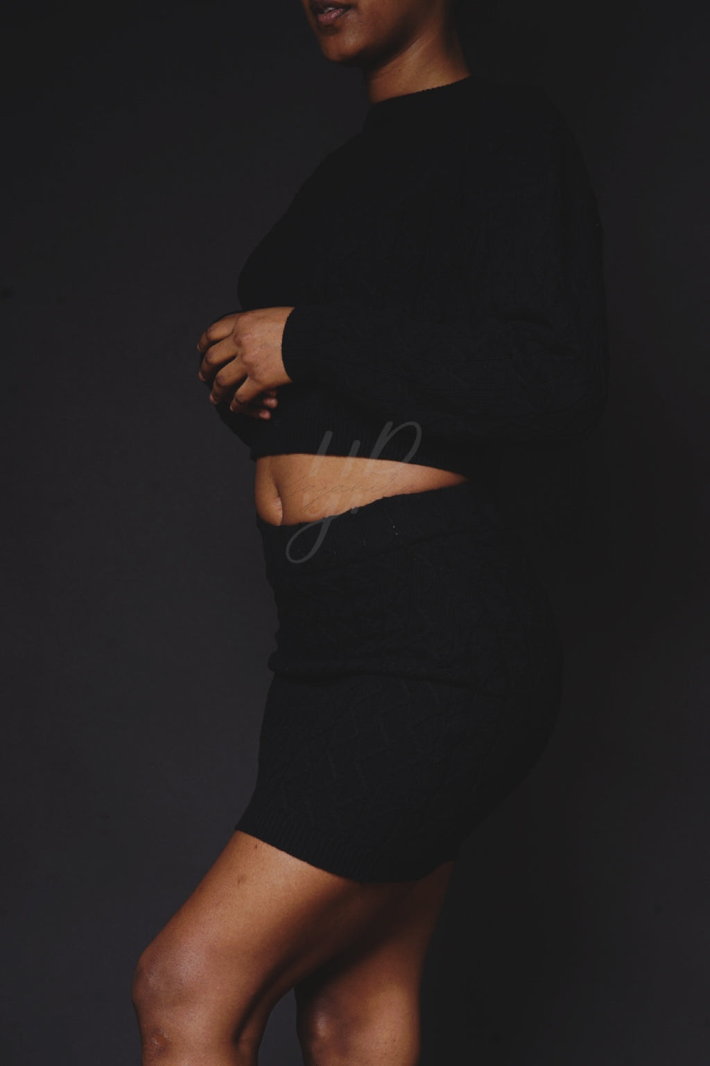 Valeria TWO piece Set long sleeve skirt short