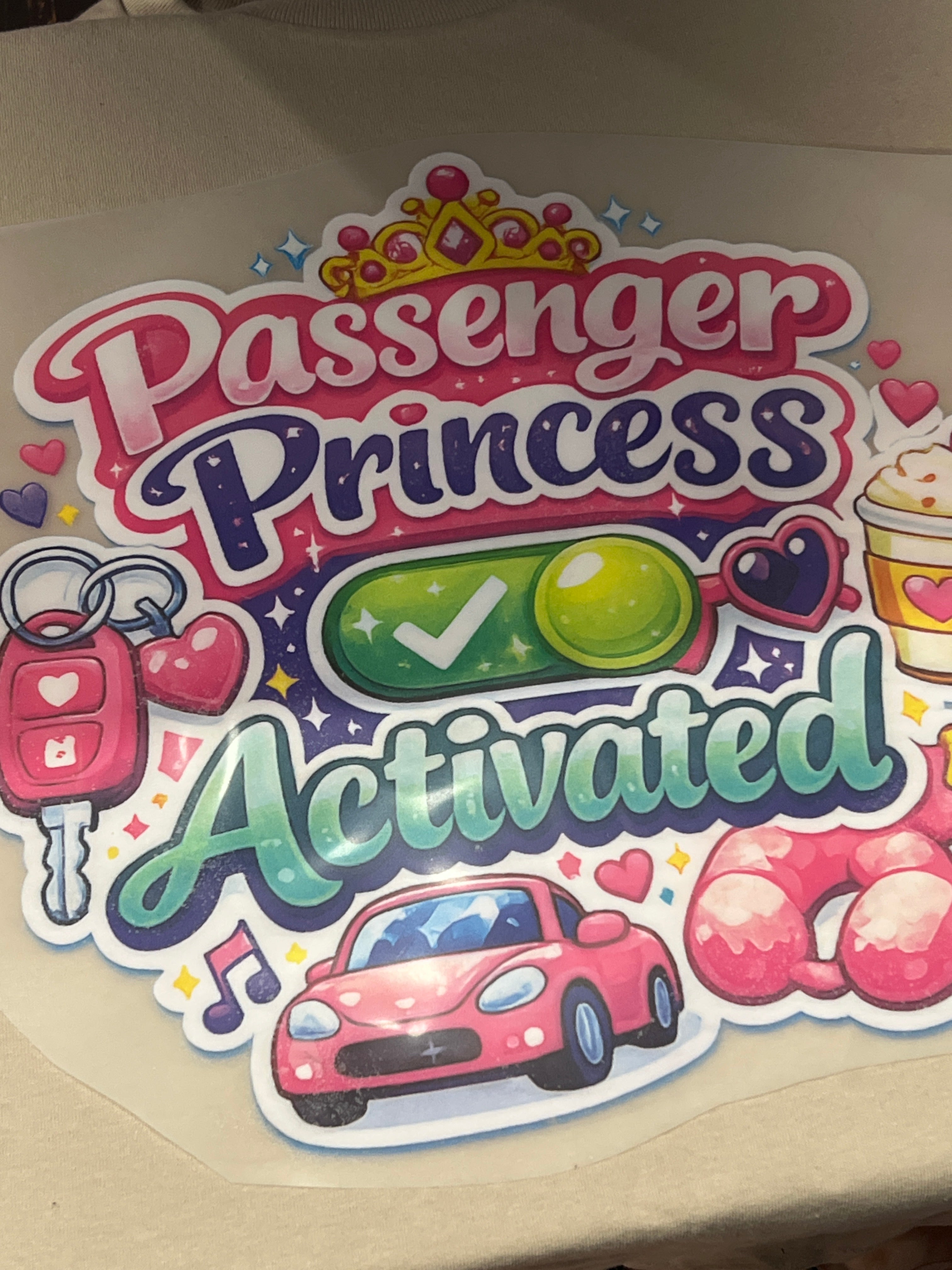 Passenger Princess Activated T-Shirt 👑🚗💖