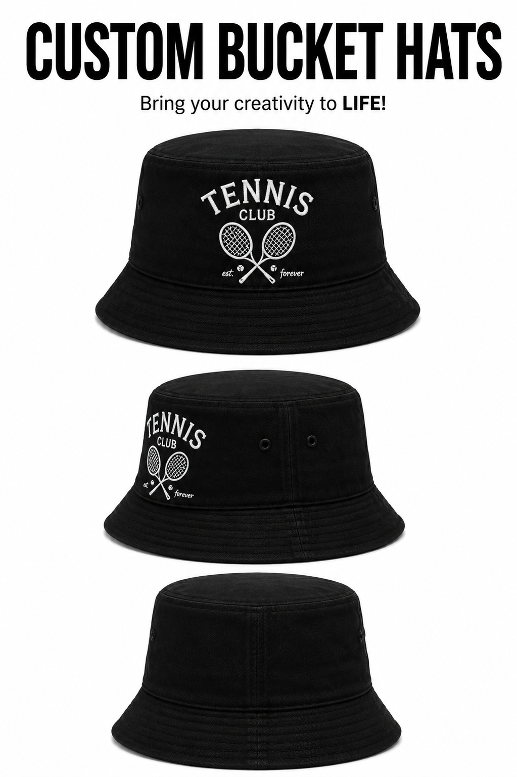 Tennis Club Bucket Hat | Personalized Hat