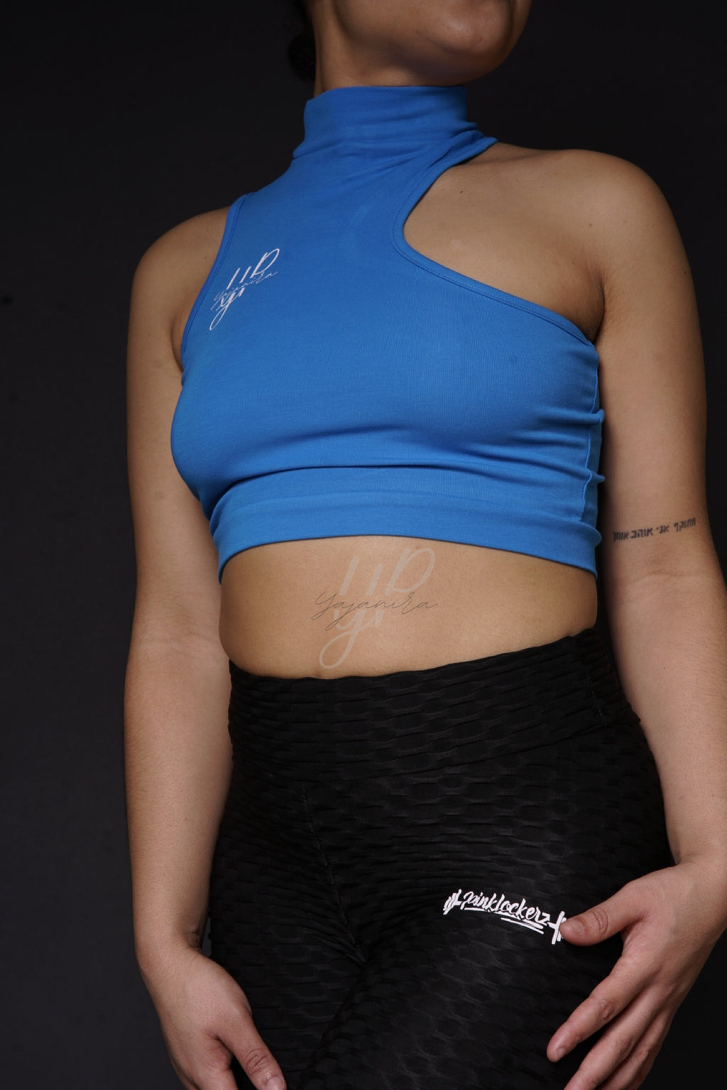 Raises | Asymmetrical High-Neck Performance Crop Top