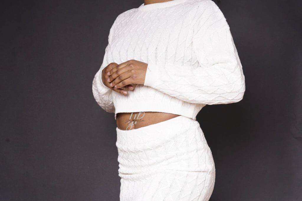 Valeria TWO piece Set long sleeve skirt short