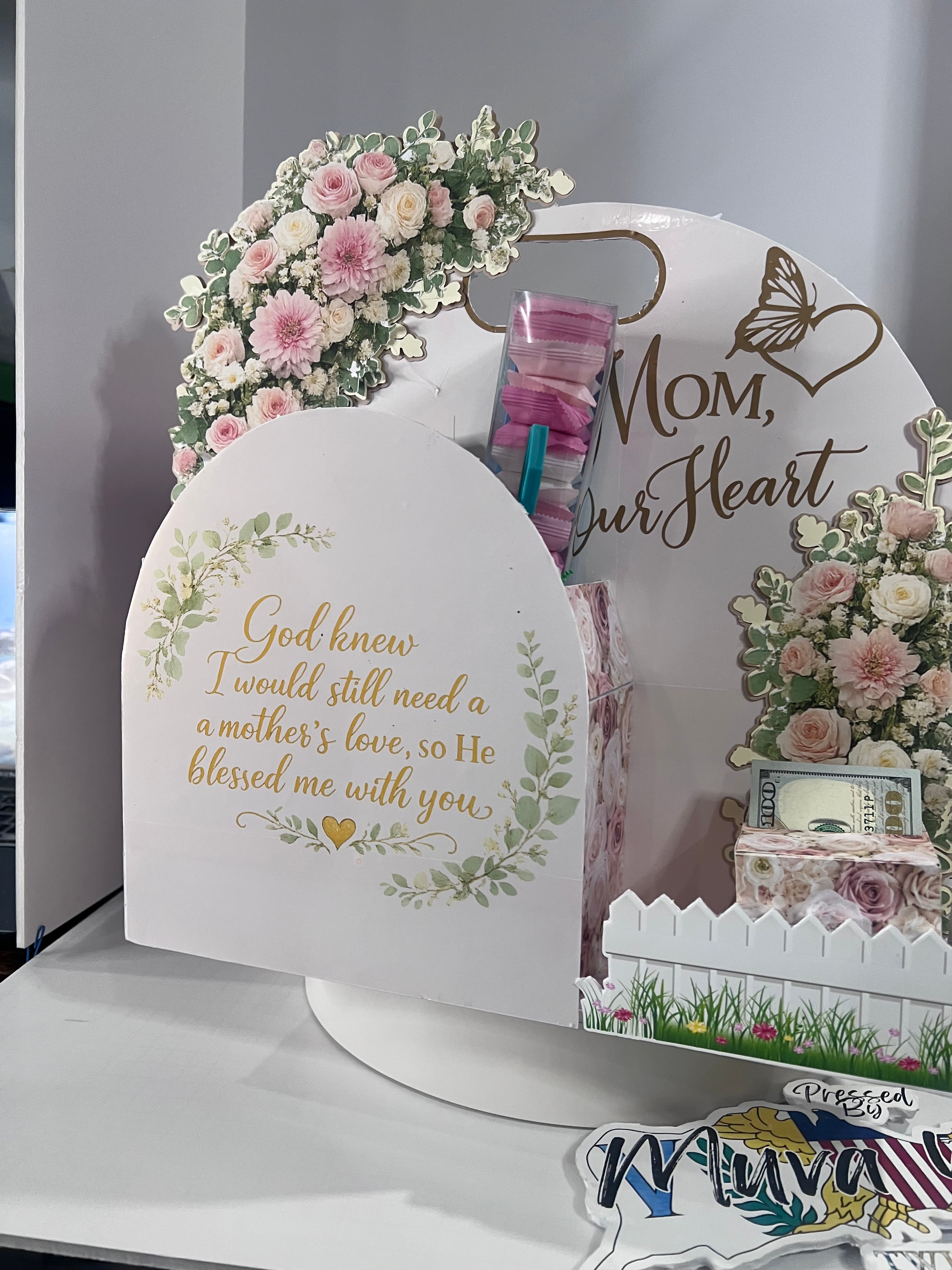 Custom Mother’s Day Showcase Gift Box | Personalized Floral Memory Box for Mom, Mother-in-Law, Grandma & Bonus Mom