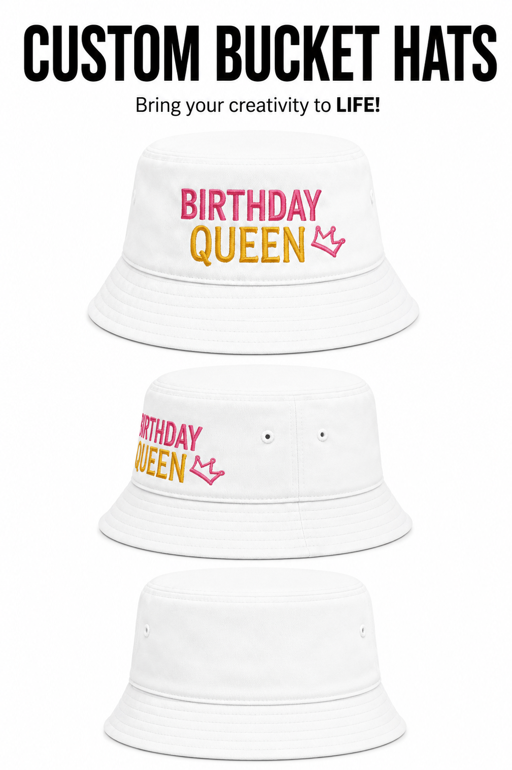 Birthday Queen Bucket Hat | Personalized Hat
