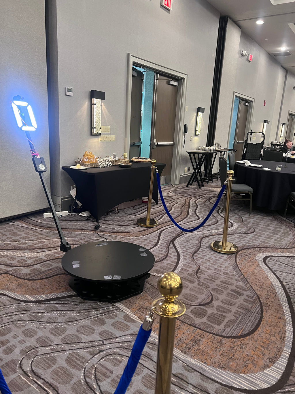 Luxe Spin Studio professional Photo Booth event setup