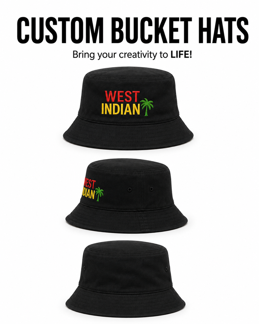 West Indian Bucket Hat | Personalized Hat