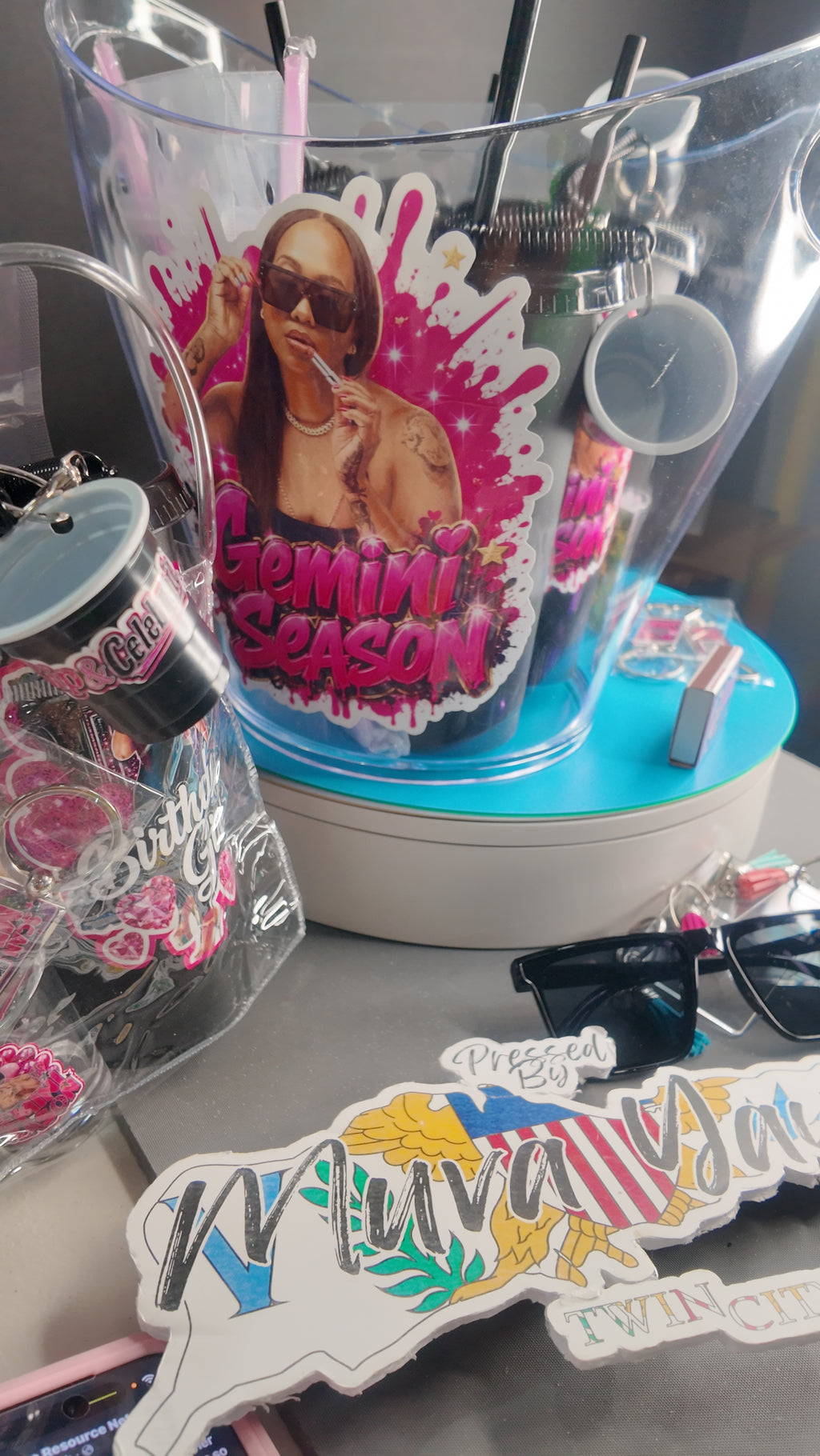 Custom Party Favor Bundle STARTER 5 PACK | Personalized Birthday Favors, Fans, Shot Glasses & Wristbands & More