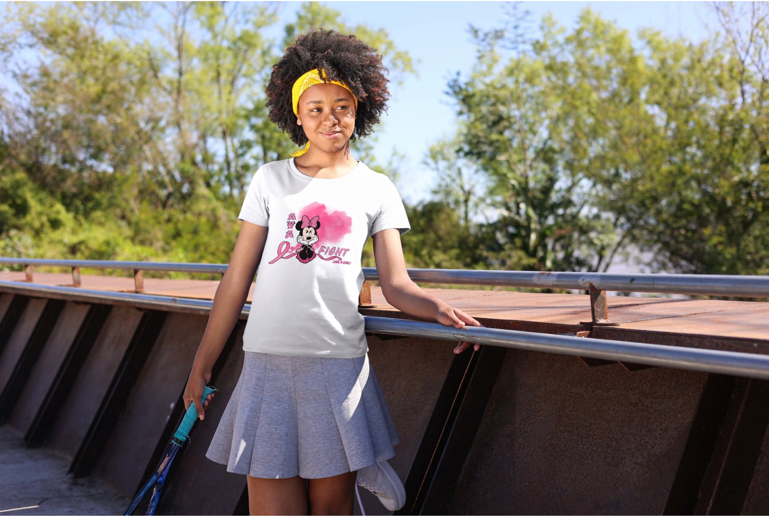 Breast Cancer Awareness Custom Child’s Name Mouse Toddler Tshirt