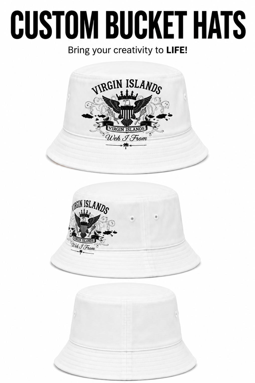 Virgin Islands Bucket Hat | Personalized Hat