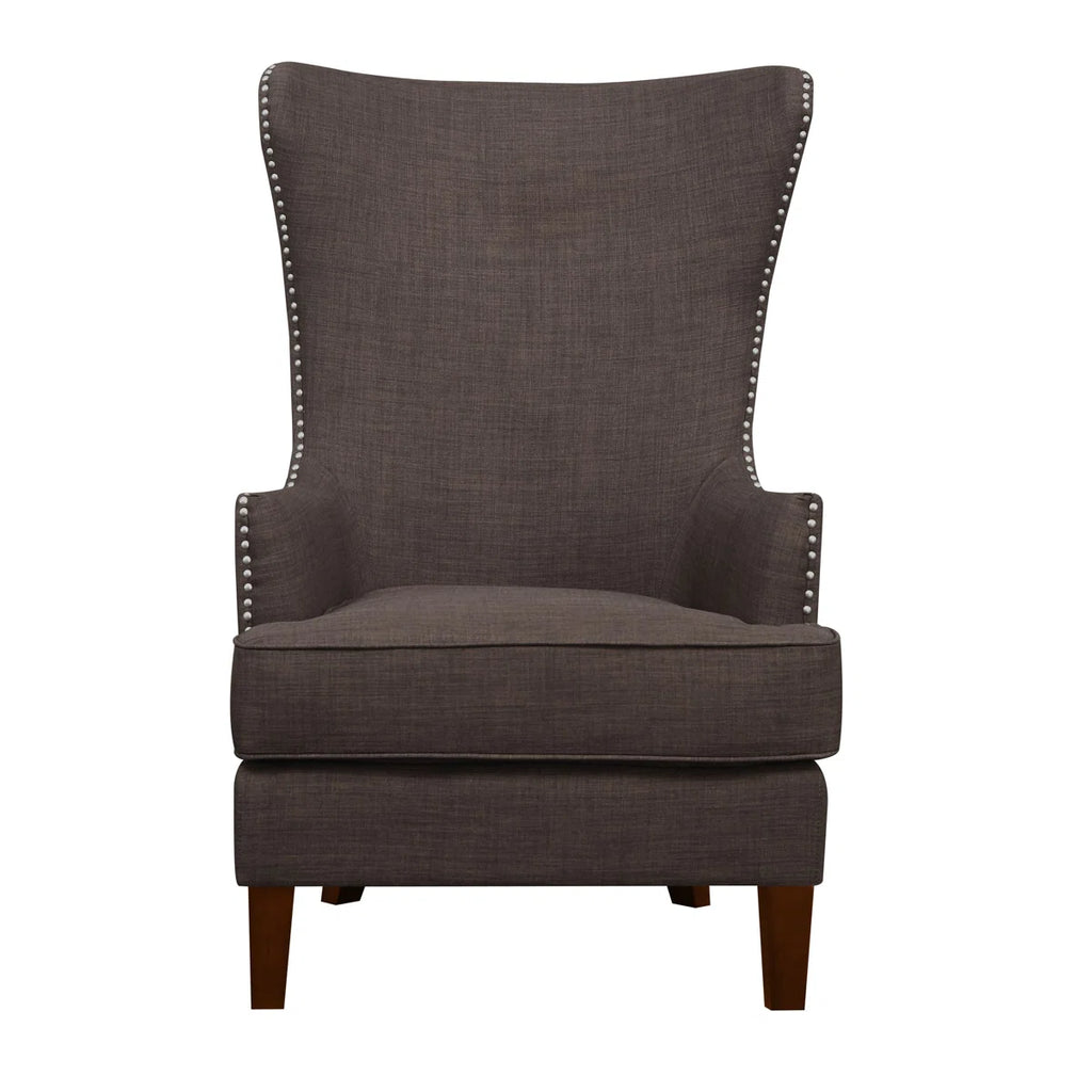 High Wing Back Accent Chair with Chrome Nails Rental