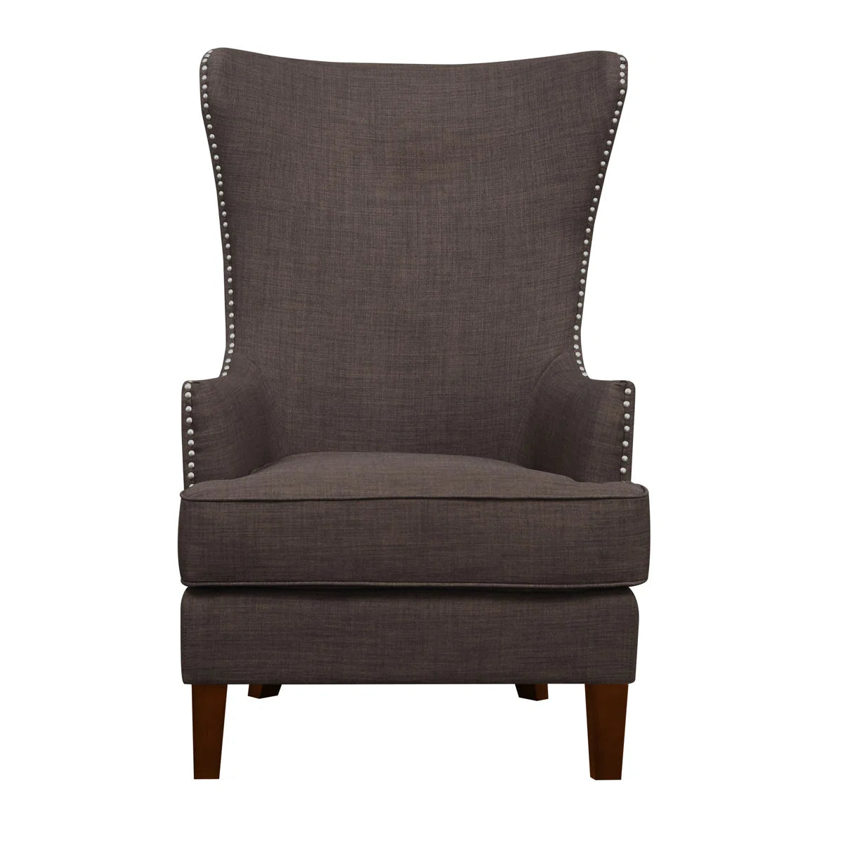 High Wing Back Accent Chair with Chrome Nails Rental