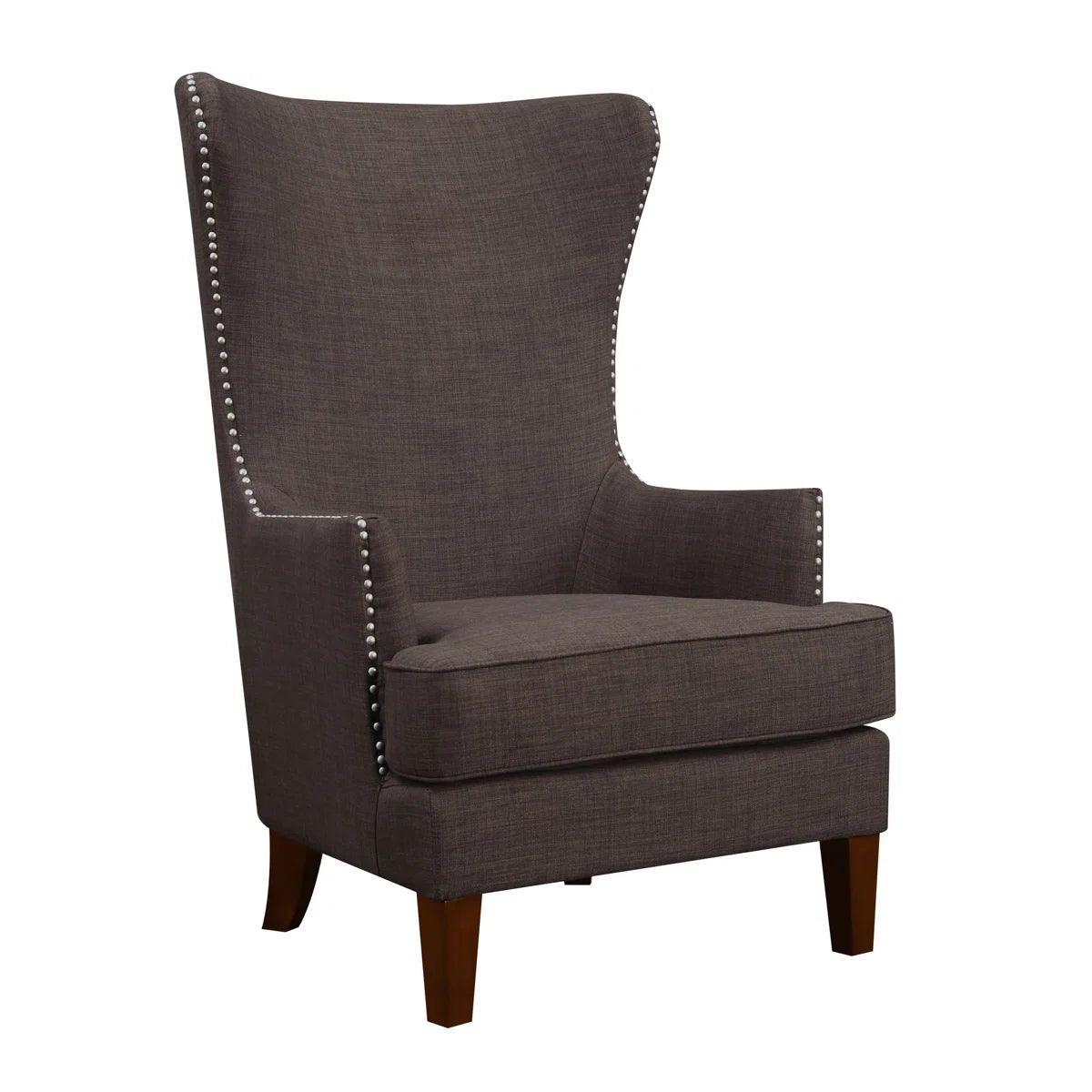 High Wing Back Accent Chair with Chrome Nails Rental