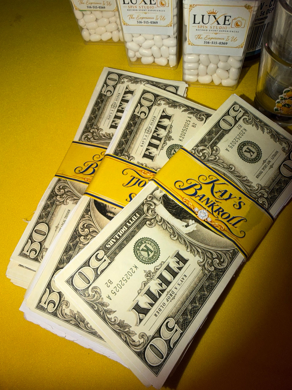 Multiple bundles of personalized custom face money