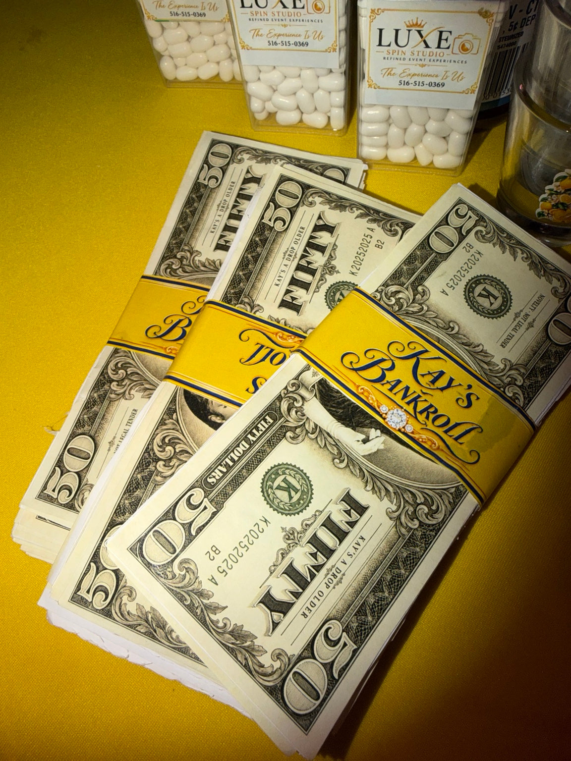 Multiple bundles of personalized custom face money