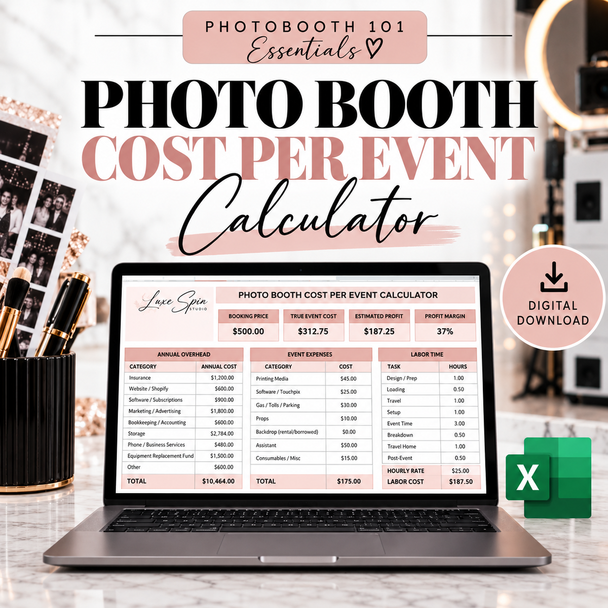Photo Booth Cost Per Event Calculator - Photobooth 101 Essentials