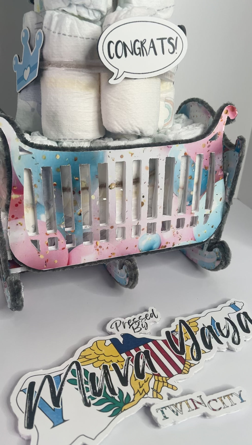Diaper Crib Gift Box Shower Gift Set