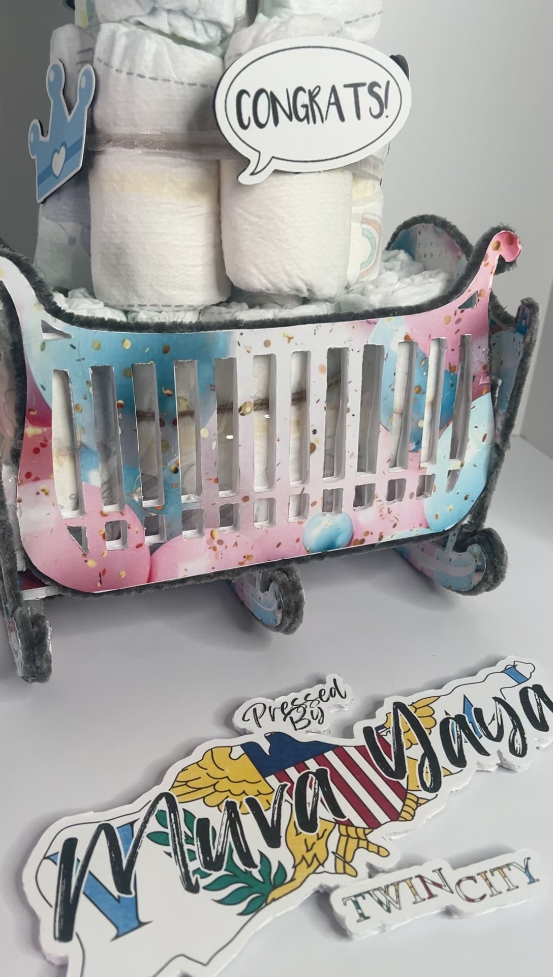 Diaper Crib Gift Box Shower Gift Set